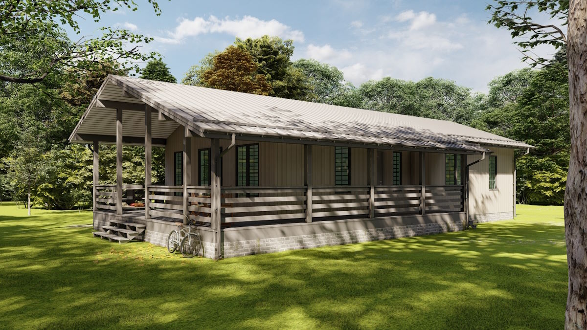 Вид каркасного дома Иским-98